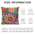 thumbnail image 5 of ONETECH Square Throw Pillow Covers Colorful Mandala Flowers Pillow Cases Decorative for Home Bedroom Sofa Watercolor Nature Floral Interlaced Petals Painting Pillowcases, 5 of 5