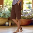 thumbnail image 2 of Gunia Women'S Capri Pants Knit Pocket Belted Casual Pants For Comfortable Everyday Wear With Functional Pockets Construction Summer Pants, 2 of 6