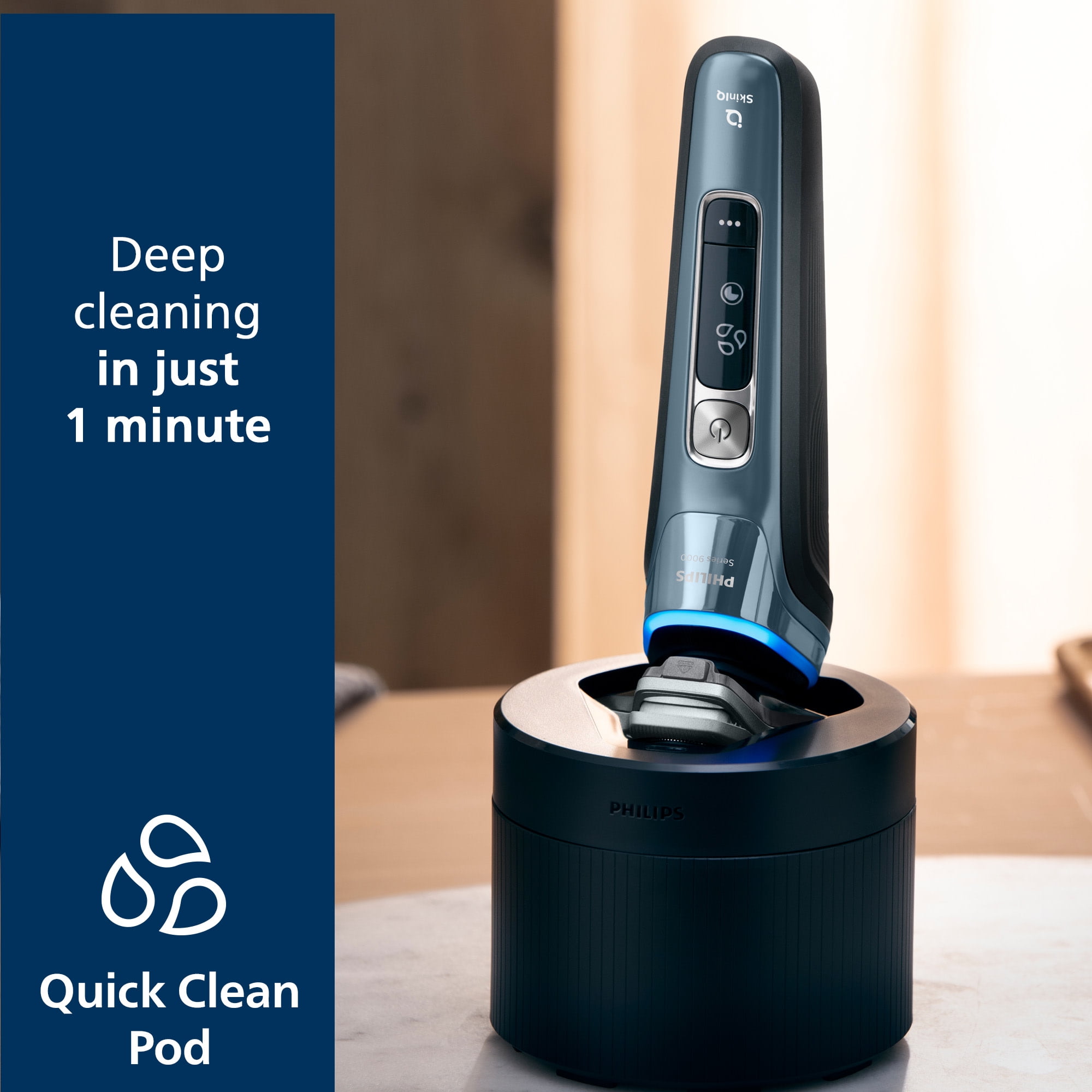 Philips Series 9000, Wet & Dry Electric Shaver, Ice Blue, S9982/50