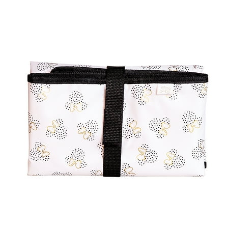 Disney Baby by J.L. Childress Full Body Portable Changing Pad for Babies - Diaper Changing Mat for Travel, Fully Padded, Extra Large - Minnie Dot
