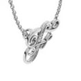 thumbnail image 3 of SuperJeweler F Initial Necklace in White Gold With 5 Diamonds, Serif Style, With Free 18 inch Cable Chain, for Women, 3 of 7