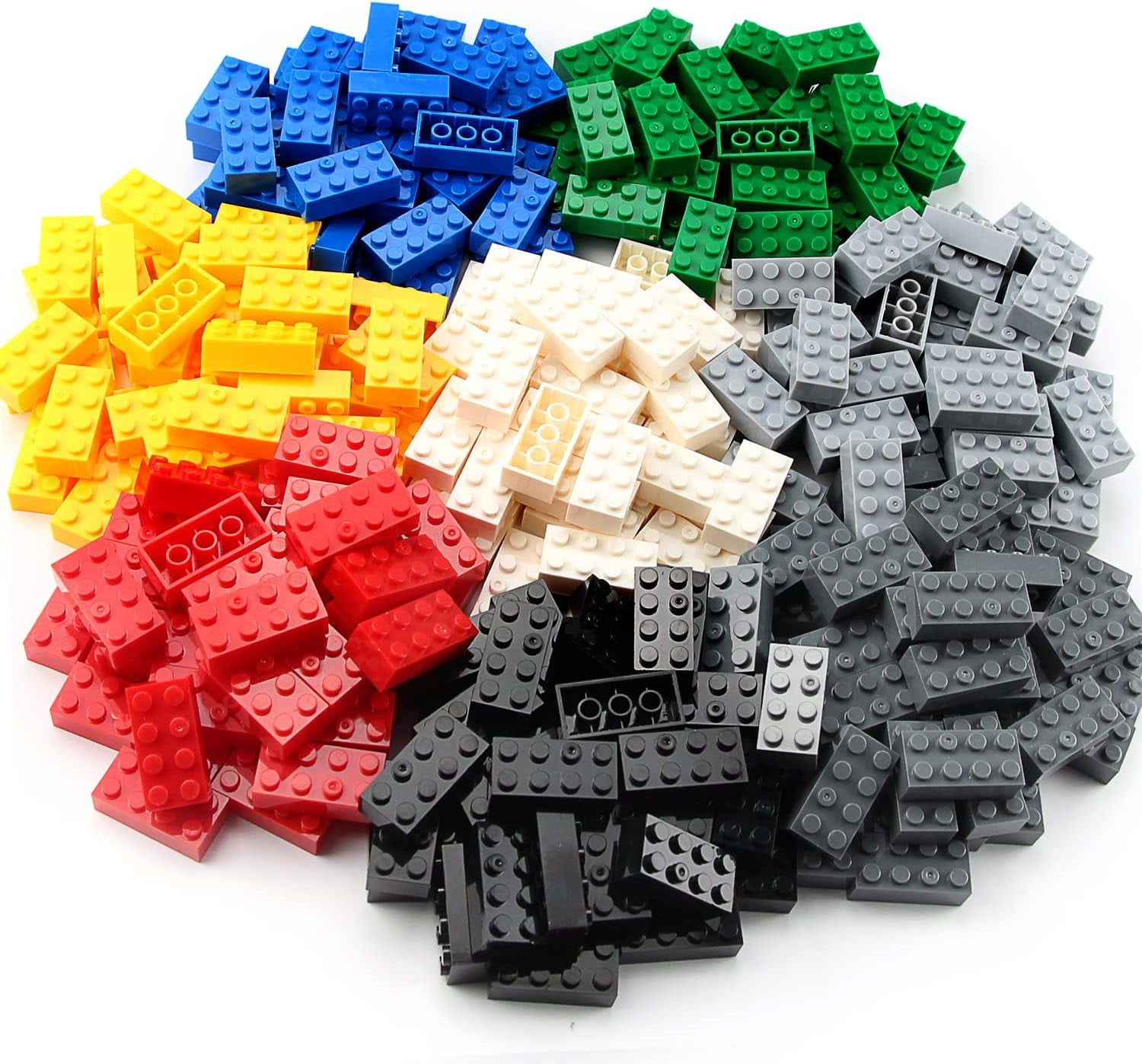 2x4 Bricks 320 Pieces Multicolored Basic Parts Building kit Creative Play Set Blocks Toy Accessories Compatible with 3001 Major Brands (8 Mixed Color)
