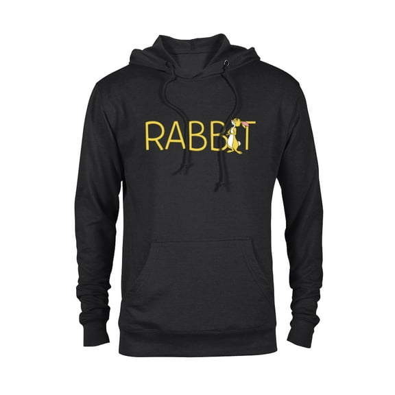 Disney Winnie the Pooh Rabbit Classic Lettering - Pullover Hoodie for Adults - Customized-Black