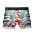 thumbnail image 2 of Merry Christmas Pomeranian Enjoys Woofmas Winter Xmas Holiday All Over Print Boxer Briefs Underwear for Men Dad Pom Dog Lover Gifts - 02022, 2 of 6