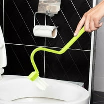 Ywuzuh Toilet Brush Silver Bathroom Accessories Set Compact, Space Saving, Deep Cleaning Brush for Toilet