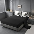 thumbnail image 3 of meiyoeat Modern Marble Art 7pcs Queen Bedding For Women Men,Abstract Swirl Design Bedding Comforter Set Queen For Adults,Black Reversible, 3 of 7