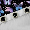 thumbnail image 4 of jejeloiu Cartoon Butterflies Blackout Curtains Set of 2 (52x84 Each),Cute Stars Print Window Curtains,Purple Blue Black Curtains and Drapes For Girls Kids,Luxury Bedroom Decor, 4 of 6