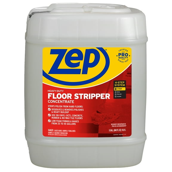 Zep Industrial Heavy-Duty Floor Stripper Concentrate - 5 Gallon (Pack of 1) ZULFFS5G - Remove Stubborn Finishes and Heavy Buildup