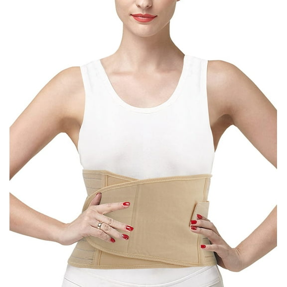 Women's Waist Belt for Lumbar Support Heavy Work Lift Exercise Relief Back Brace (Beige, S/M)