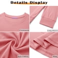 thumbnail image 6 of MOSHU 3 Pack Pullover Sweatshirts for Women Crew Neck Long Sleeve Shirts Casual Loose Fit Sweatshirts Curved Hem Tunic Tops, 6 of 9