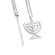 thumbnail image 5 of Collar de cadena con menorá de acero inoxidable con elegantes dijes religiosos para la menorá Argén, 5 of 8