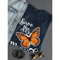 thumbnail image 3 of Save The Monarch Buttefly T-Shirt Women -Smartprints Designs, Female XX-Large, 3 of 4