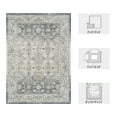 thumbnail image 5 of SIXHOME 2'x3' Small Area Rugs Entry Rug Door Mat Washable Ombre Vintage Floral Door Rug Aesthetic Carpet Soft Rugs for Bedroom Kitchen Bathroom Entryway Laundry Room Retro Home Decor Blue, 5 of 8
