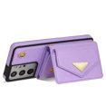 thumbnail image 5 of Allytech for Samsung Galaxy S21 Ultra Wallet Case Cover, PU Leather Large Space Cards Slots Detachable Shoulder Strap Back Cover for Girls Women Shockproof Phone Case for Galaxy S21 Ultra - Purple, 5 of 8
