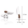 thumbnail image 3 of Cufflinks Creative Knife Design para hombre en color cobre, 3 of 3