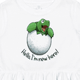thumbnail image 4 of Inktastic Hello, I'm New Here Cute Baby Turtle Girls Toddler Dress, 4 of 5