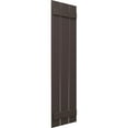 thumbnail image 2 of Ekena Millwork 17 1/8"W x 49"H True Fit PVC Three Board Spaced Board-n-Batten Shutters, Raisin Brown (Per Pair - Hardware Not Included), 2 of 8