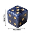 thumbnail image 5 of OKKVV Crystal Mahjong Dice, 16mm Polished Natural Gemstone 6 Sided Decorative Die , Luxury Spiritual Decor & Aesthetic Board Game Accessories, Fortune Gifts for Board Game Party C（1pc）, 5 of 6