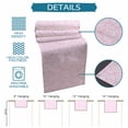 thumbnail image 6 of Pink Boho Flowers Table Runner 72 Inches, Vintage Ethnic Flowers Botanical Bed Runner Dresser Scarves Tabletop for Indoor Outdoor Parties/Ceremony/Banquet, 14" x 72", 6 of 9