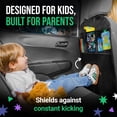 thumbnail image 6 of Todays Kids 2 Pack Kick Mats Back Seat Protector - Backseat Car Organizer for Kids, Car Storage Organizer, Back Seat Cars Organizers, Cars Organizers Backs Seats, Travel Accessories, 3 Pockets, 6 of 8