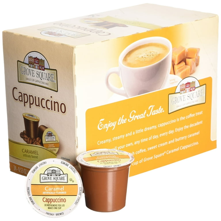 Grove Square Caramel Cappuccino Coffee Pods 4 Pack 4 Boxes Of 24
