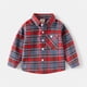 thumbnail image 5 of Gibobby Tirantes Para Camisa Chaqueta de franela para niños pequeños, a cuadros, de manga larga, con solapa y botones, para bebés, niños y niñas, camisa, abrigo(Rojo, 12-18 Meses), 5 of 5
