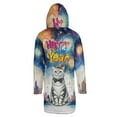 thumbnail image 2 of Happy New Year with American Shorthair Fireworks Holiday Xmas Winter 2025 All Over Print 3D Hooded Duffle Toggle Coat Cat Lover Kitten Owner Gifts - 00025, 2 of 6