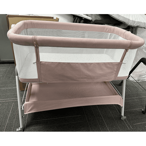 ANGELBLISS & Bedside Sleepers with Storage Basket(Pale Pink