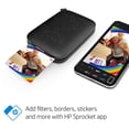 thumbnail image 3 of HP Sprocket Portable 2x3 Instant Photo Printer (Black Noir) Zink Paper Bundle, 3 of 5
