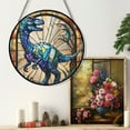 thumbnail image 5 of Dinosaur Stained Glass Suncatcher, Dinosaur Glass Suncatchers for Windows For Merry Christmas, 5 of 7
