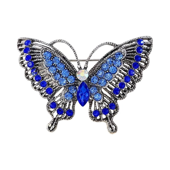 Elegant Butterfly Rhinestones Brooch Alloy Pin Women Festival Wedding Gifts