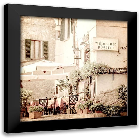 Allen, Kimberly 12x12 Black Modern Framed Museum Art Print Titled - Paris Bistro 3