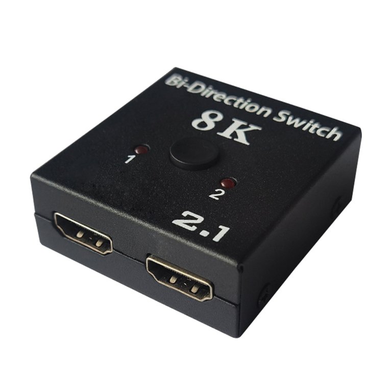 QUSENLON HDMI Switch 8K@30Hz HDMI 2.1 Switcher 2 in 1 Out & 1 in 2 Out  Bi-Directional HDMI Splitter Support 8K 3D HDR 