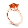 thumbnail image 2 of 2.5 ctw Solitaire Anniversary Ring for Women | Cushion Cut Simulated Red Diamond | Hyperallergenic Solid 18K Rose Gold, 2 of 5
