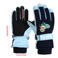 thumbnail image 3 of Kids Ski Gloves Children Winter Gloves Outdoor Sports Windproof Thick Warm Lanyard Attachment Cold Weather Protection Comfortable Fit, 3 of 5