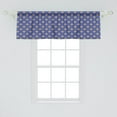 thumbnail image 2 of Ambesonne Batik Window Valance, Medieval Vintage Baroque Diamond with Inner Floral Old Fashioned Backdrop, Curtain Valance for Kitchen Bedroom Decor with Rod Pocket, 54" X 18", Violet Blue Mustard, 2 of 3