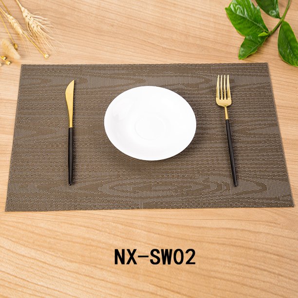 Homgreen Faux Leather Heat Resistant Placemats, 6pcs, 18" x 12