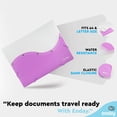 thumbnail image 3 of Enday Purple Document Holder A4 Paper Plastic File Folder Organizer with Elastic Closure, 3 of 7