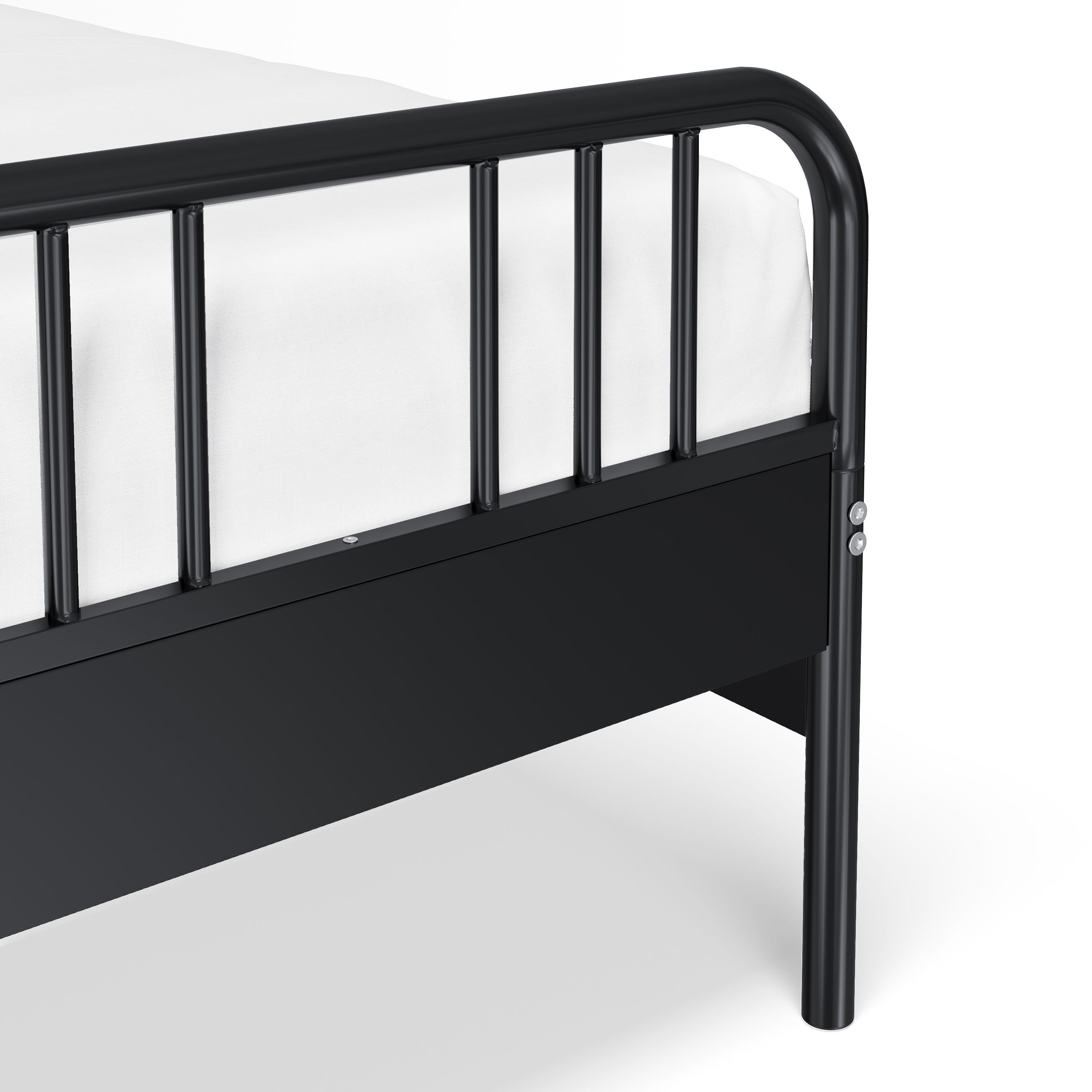 Mainstays Kids Twin Size Metal Platform Bed Frame, Black