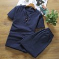 thumbnail image 3 of Vedolay Mens Short Sets Mens 2 Piece Outfits Short Sets Short Sleeve T Shirt and Shorts,Gray XXL, 3 of 4