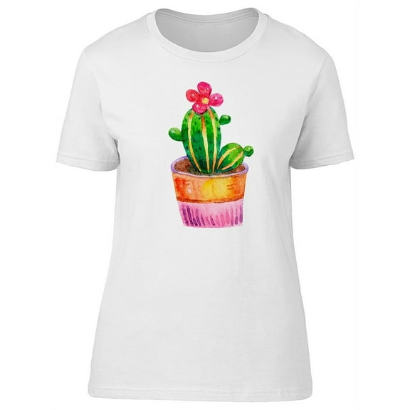 Cactus With Red Flower  T-Shirt Women -Image by Shutterstock, Female Large