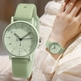 thumbnail image 5 of Women's Minimalist Quartz Watch, Pink Silicone Strap, Cute Round Dial, Arabic Numerals, for Daily & Formal Wear, Ideal Gift, 5 of 13