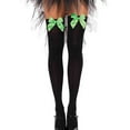 thumbnail image 2 of Xijirk Womens Thigh High Socks with Satin Bow Decor Over The Knee Hosiery Black,One Size, 2 of 3