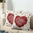 thumbnail image 6 of Valentine Day Pillow Covers 16x16 Set of 2 Happy Valentines Day Red Rose Heart Throw Pillow Covers Set of 2 Rose Flowers Decoarative Pillow Case Cushion Case for Couch Sofa, 6 of 6