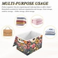 thumbnail image 6 of Yayeee Collapsible Cube Storage Bin with Lid Fabric Closet Decorative Basket with Handles, Large Colorful Flowers, 6 of 7
