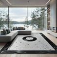thumbnail image 2 of ODIKA 6'x9' Washable Area Rug Non-Slip, Easy Care, Disc Vinyl Record Vintage Cd Music Bold Center Note Border Shaped for Family Room, Living Room, Master Bedroom, 2 of 7