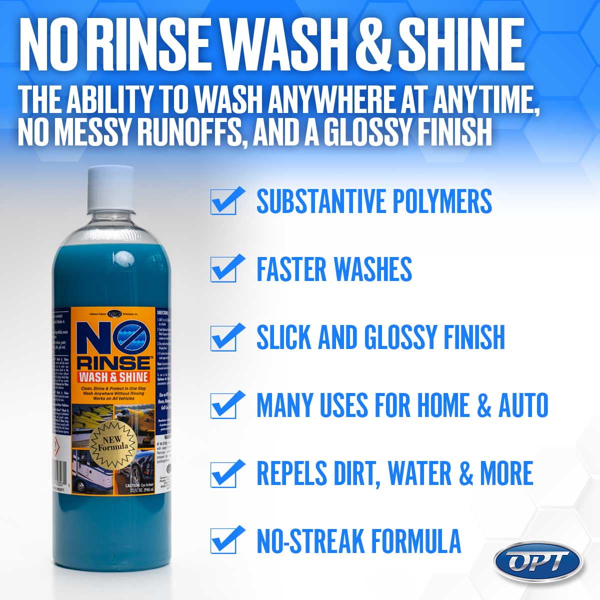 Optimum No Rinse Wash & Shine 32oz (NEW FORMULA) - REFLECTIONS CAR