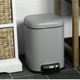 thumbnail image 3 of Acento 1.6 gal. Square Soft-Close Pedal Waste Bin for Bathroom, Bedroom, Home and Office, Step On Trash Can, Matte Gray, 3 of 12