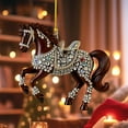 thumbnail image 4 of Horse Christmas Ornaments, 2D Acrylic Horse Ornament for Christmas Tree for Women Girls Horse Lovers Equestrian Gifts and Xmas Tree Home Decor (1PC, Brown), 4 of 6