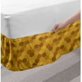thumbnail image 2 of Mosaic Bed Skirt, Abstract Monochrome Oriental Pattern with Motif, Elastic Bedskirt Dust Ruffle Wrap Around for Bedding Decor, 4 Sizes, Dark Yellow Ginger, by Ambesonne, 2 of 2